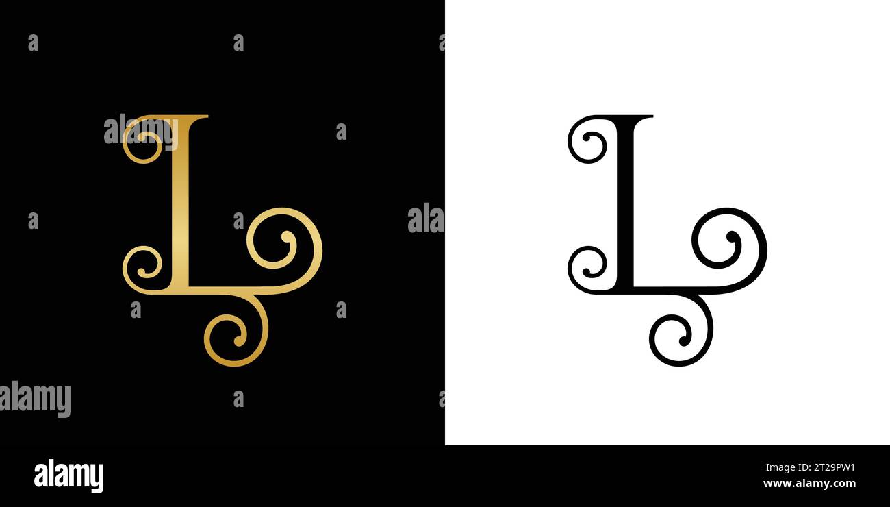 Conception de logo L, monogramme L, initiales L icône, lettre L logo, élégant, icône, vecteur Illustration de Vecteur