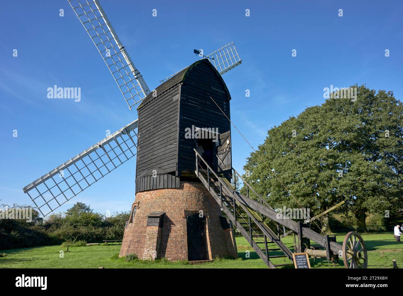 Danzey Green Windmill au musée Avoncroft des bâtiments historiques, Bromsgrove, Angleterre Royaume-Uni Banque D'Images