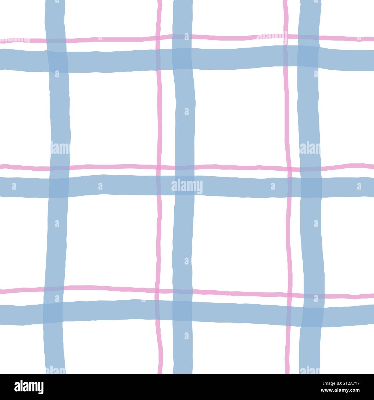 Délicat Cottagecore Cute Plaid bleu violet carreaux Vector Pattern. Imprimé Homestead. Fond de ferme avec impression de jardin chintz Illustration de Vecteur