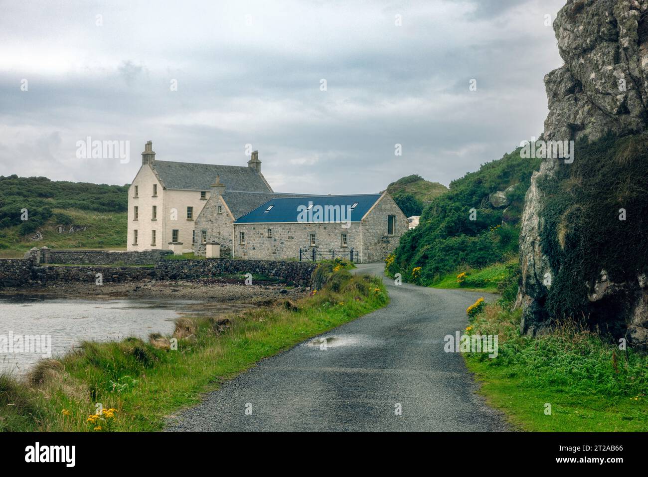 Scènes rurales près de Rodel dans le sud de l'île de Harris, en Écosse. Banque D'Images