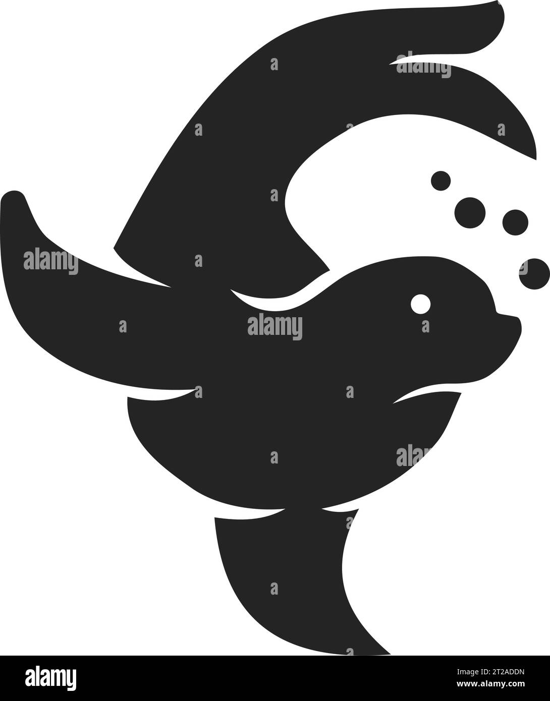 Modèle de logo animal de sceau isolé. Identité de marque. Icône graphique vectoriel abstrait Illustration de Vecteur
