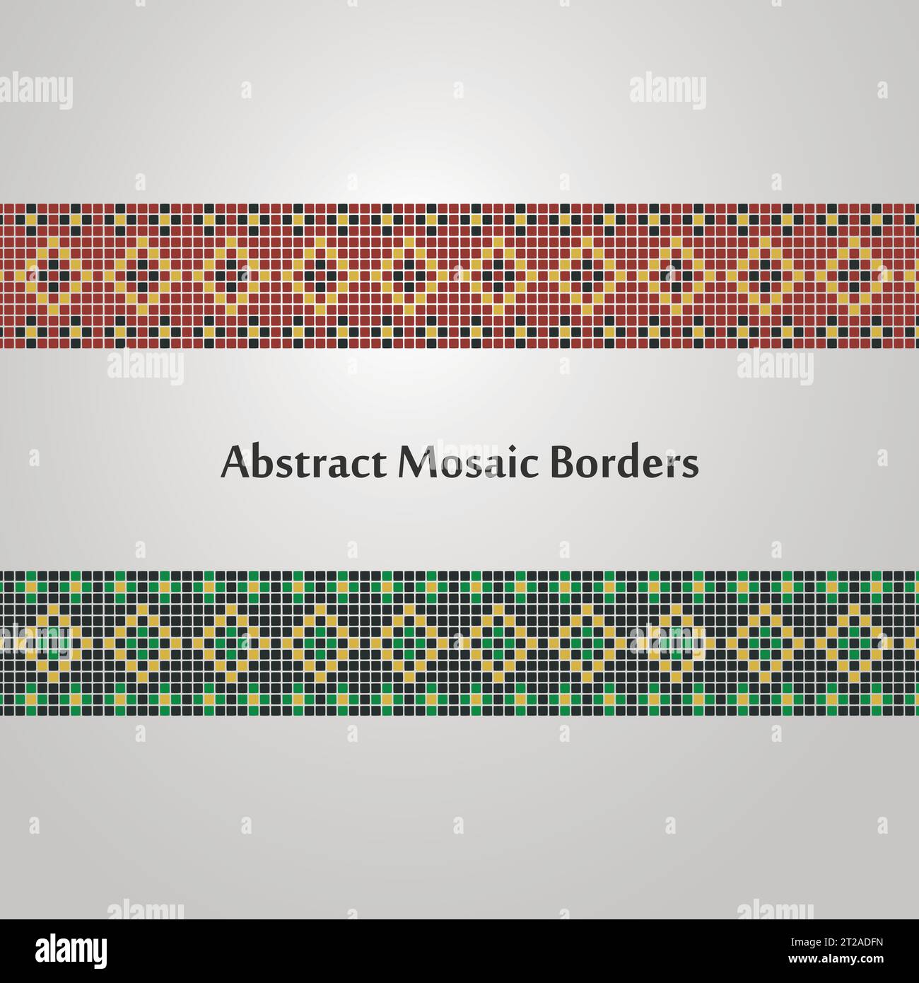 Abstrait Mosaic Border Designs différents éléments de décoration Illustration de Vecteur