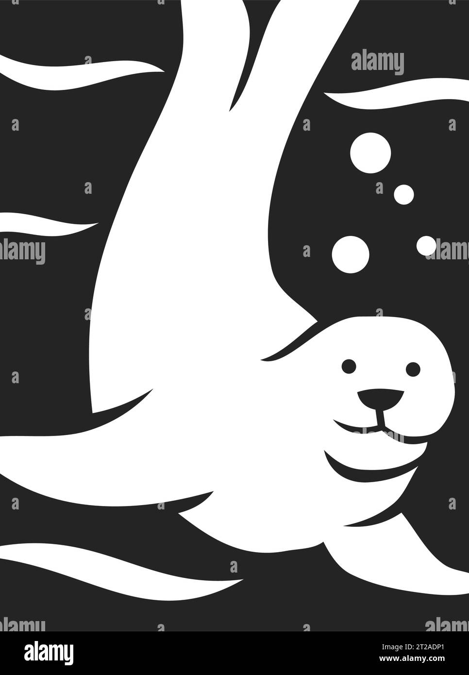 Modèle de logo animal de sceau isolé. Identité de marque. Icône graphique vectoriel abstrait Illustration de Vecteur