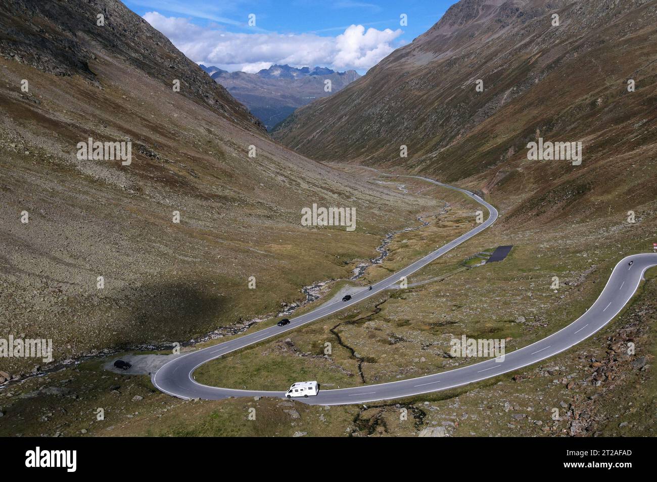 Timmelsjoch haute route alpine entre l'Autriche et l'Italie Banque D'Images