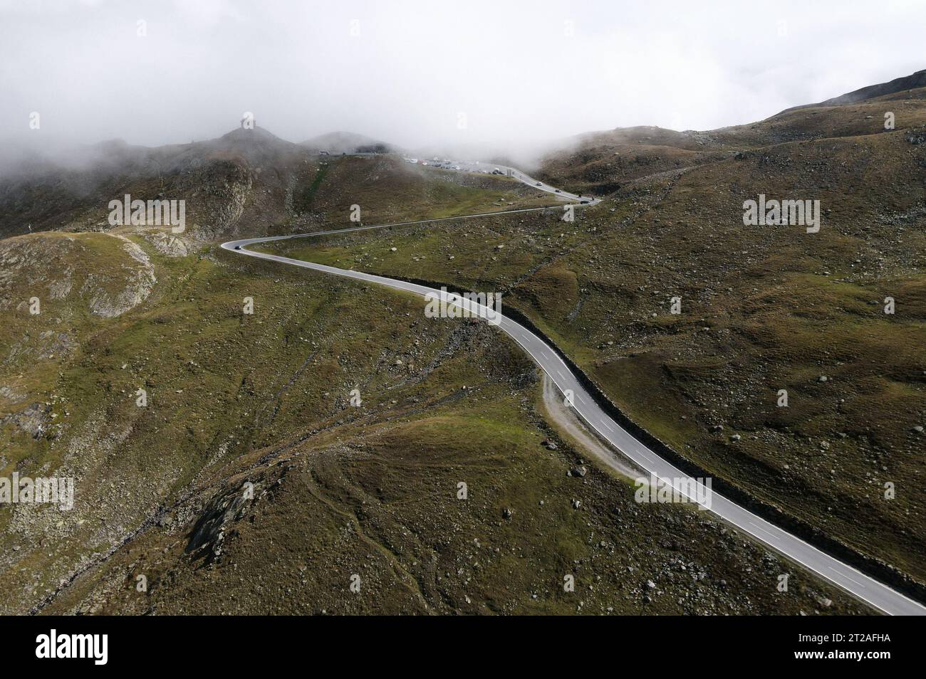 Timmelsjoch haute route alpine entre l'Autriche et l'Italie Banque D'Images