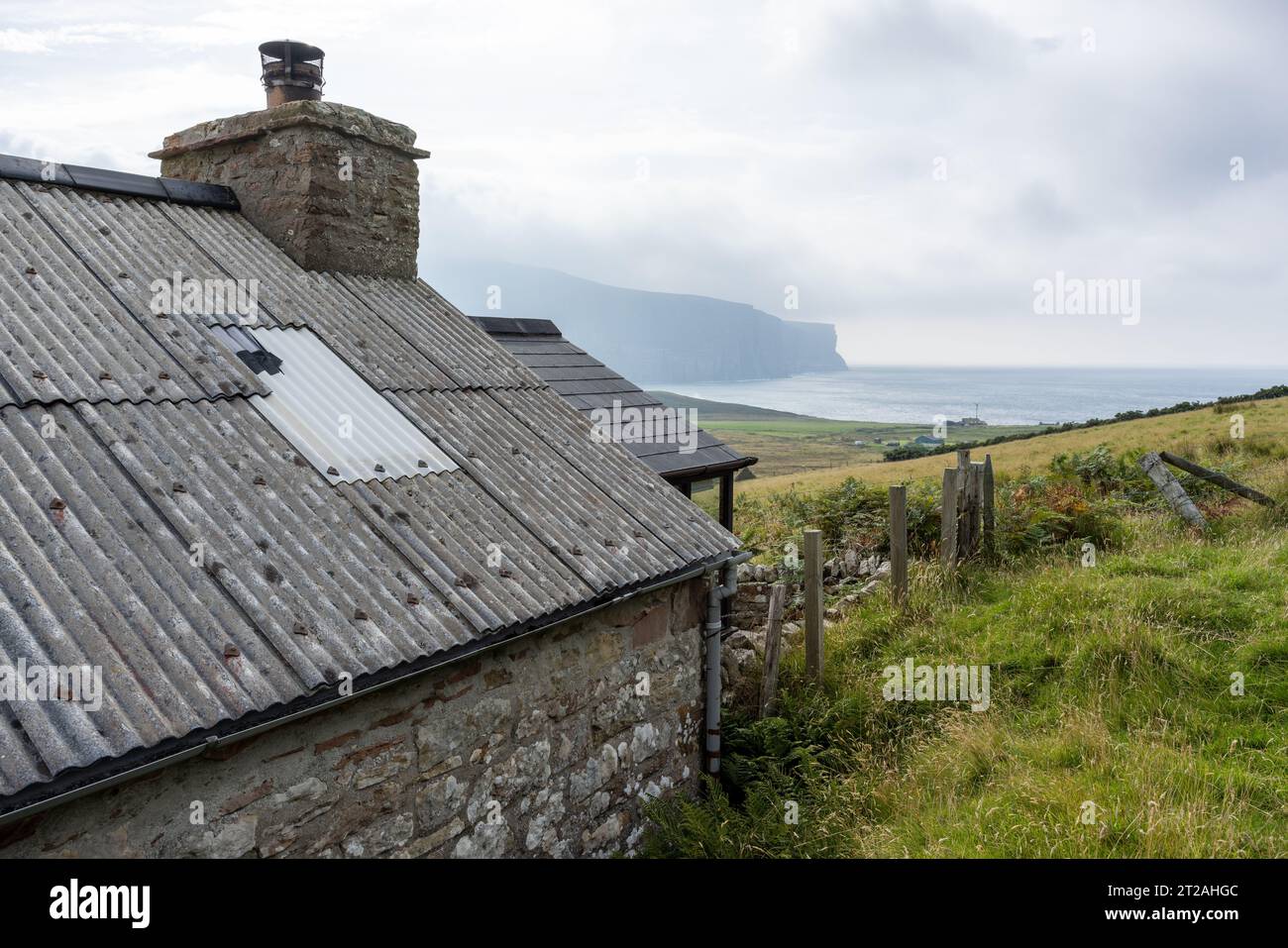 Stone Croft House au-dessus de Ranwick Bay sur le sentier de Old Man of Hoy, Hoy Island, Orcades Islands, Ecosse, Royaume-Uni Banque D'Images