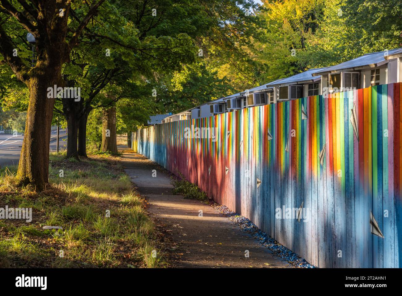 Queer Affinity Village Shelter for Unloged LGBTQ Individuals, Portland, Oregon Banque D'Images