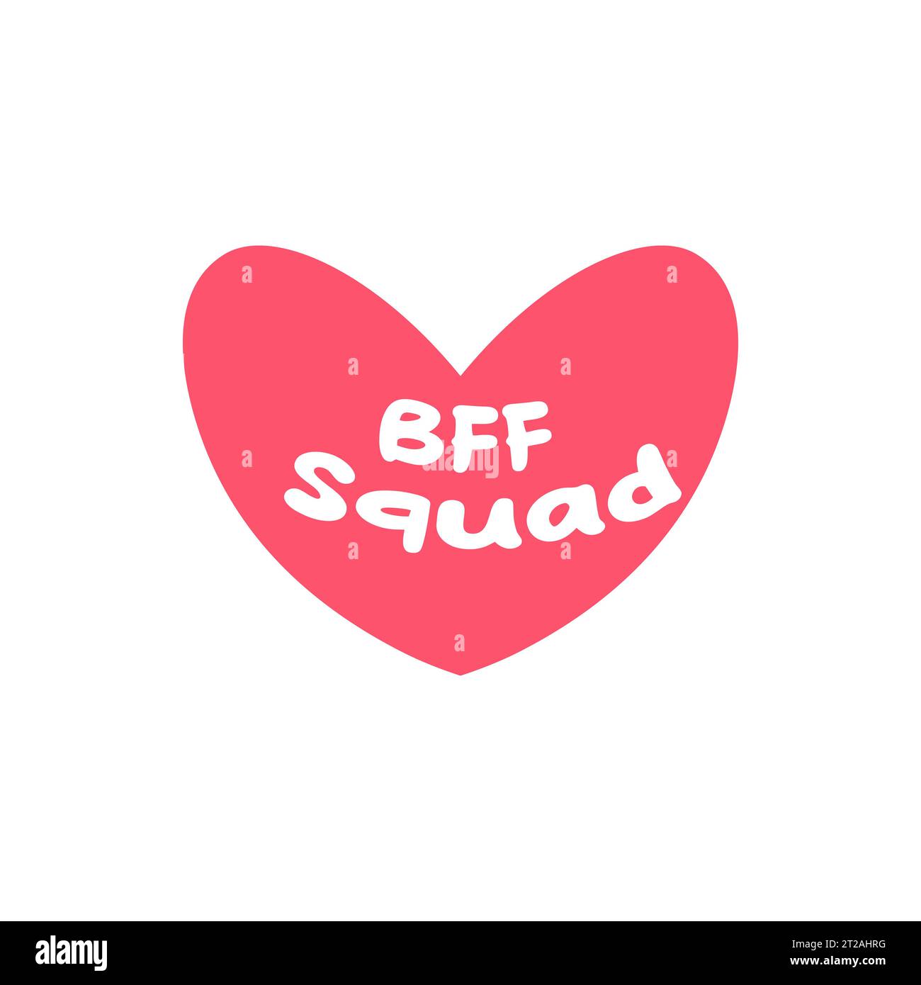 cœur, meilleurs amis, amour, équipe bff. Illustration vectorielle Illustration de Vecteur