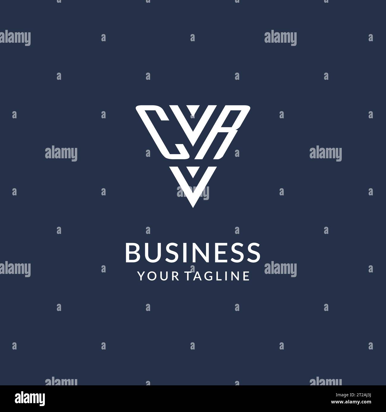 Idées de conception de logo de monogramme de triangle CR, logo de lettre initiale créative avec vecteur de logo de forme triangulaire Illustration de Vecteur