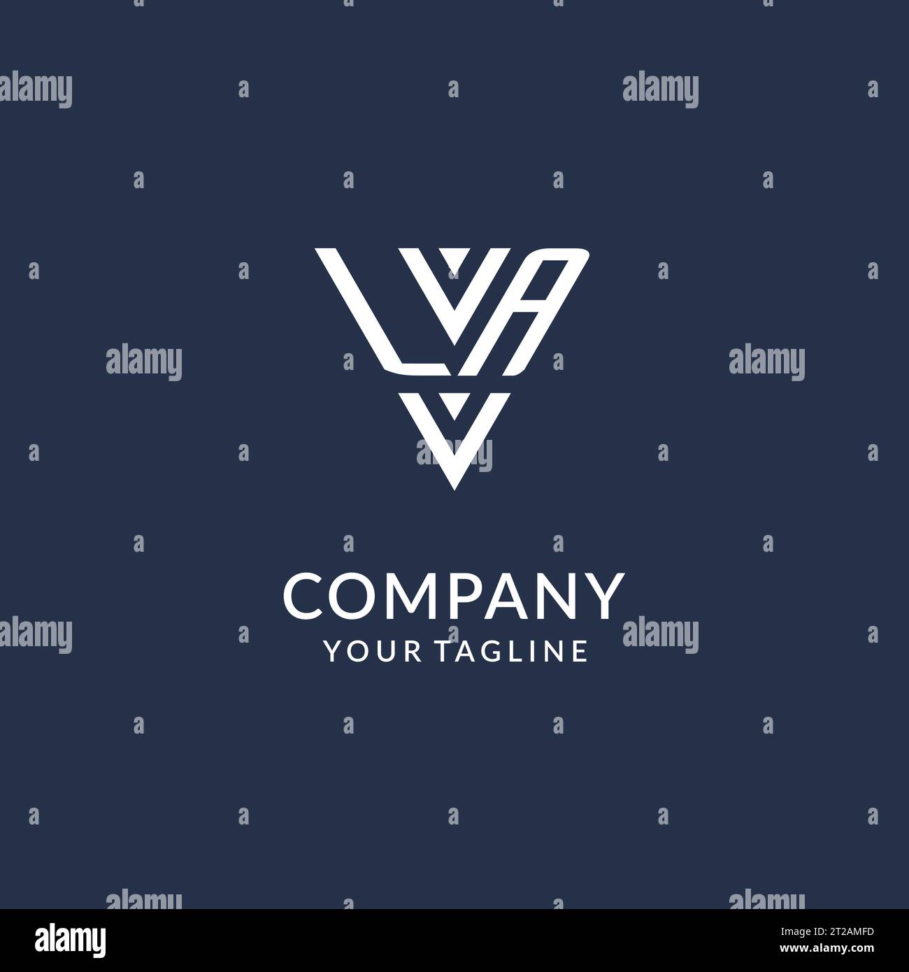 Idées de conception de logo de monogramme de triangle, logo de lettre initiale créative avec vecteur de logo de forme triangulaire Illustration de Vecteur