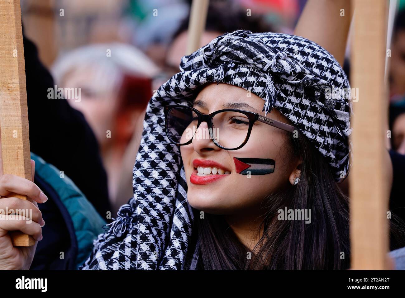 Angleterre, Londres, manifestation pro-Palestine mars, 15 octobre 2023. Banque D'Images