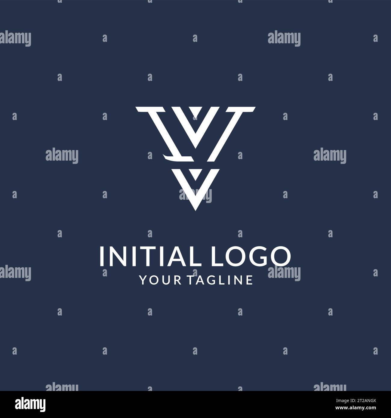 IL idées de conception de logo de monogramme de triangle, logo de lettre initiale créative avec vecteur de logo de forme triangulaire Illustration de Vecteur