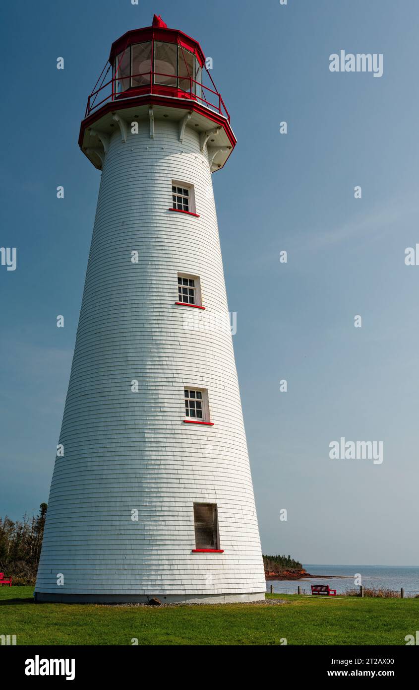 Phare de point Prim _ point Prim, Île-du-Prince-Édouard, CAN Banque D'Images