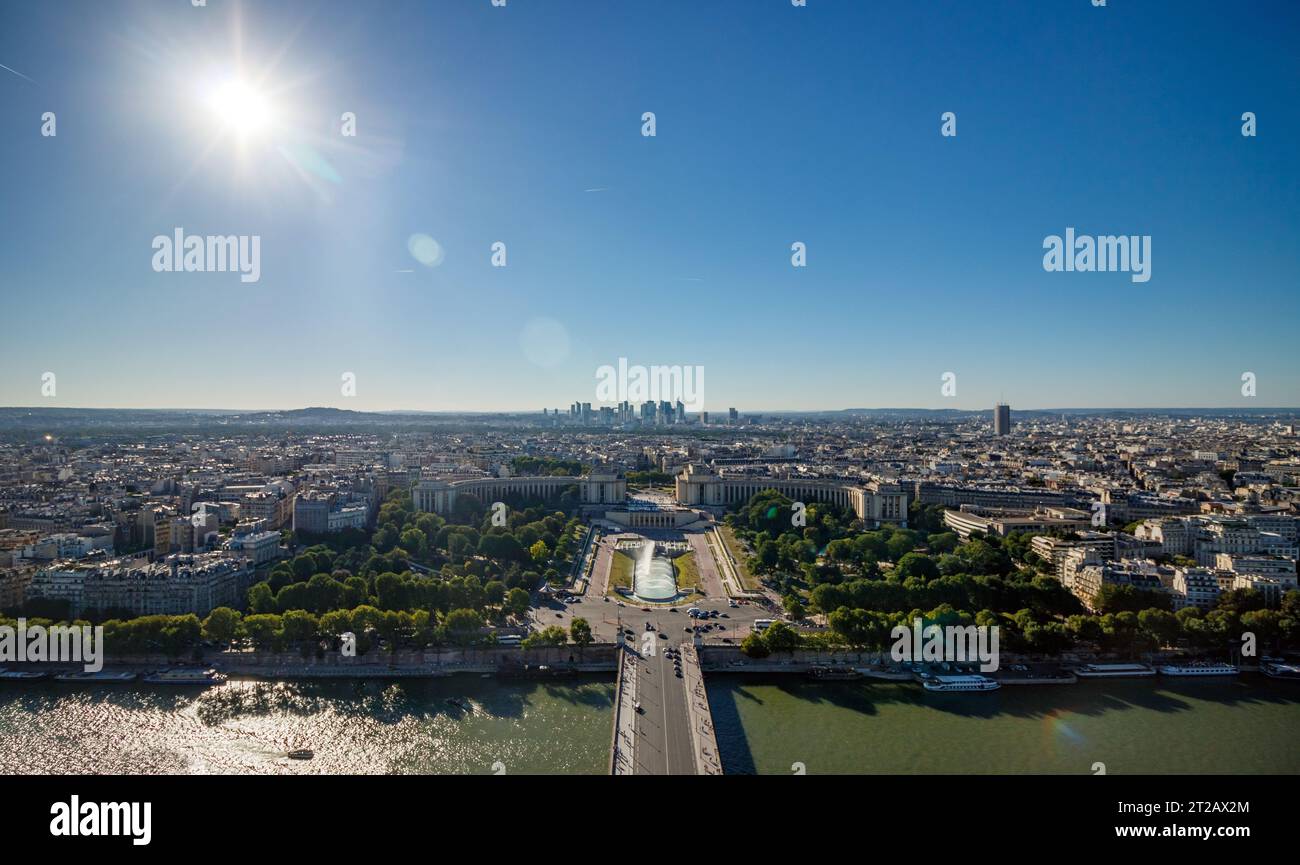 Paris, France, Europe, vue aérienne de la ville Banque D'Images