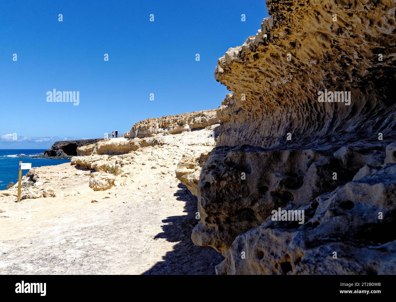 Grottes près du village balnéaire d'Ajuy sur la côte ouest de l'île canarienne de Fuerteventura - Ajuy, Pajara, Fuerteventura, Îles Canaries, Espagne - Banque D'Images