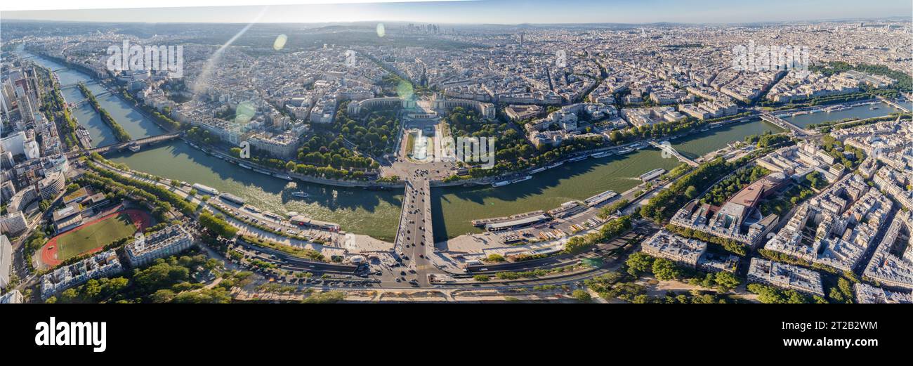 Paris, France, Europe, vue aérienne de la ville Banque D'Images