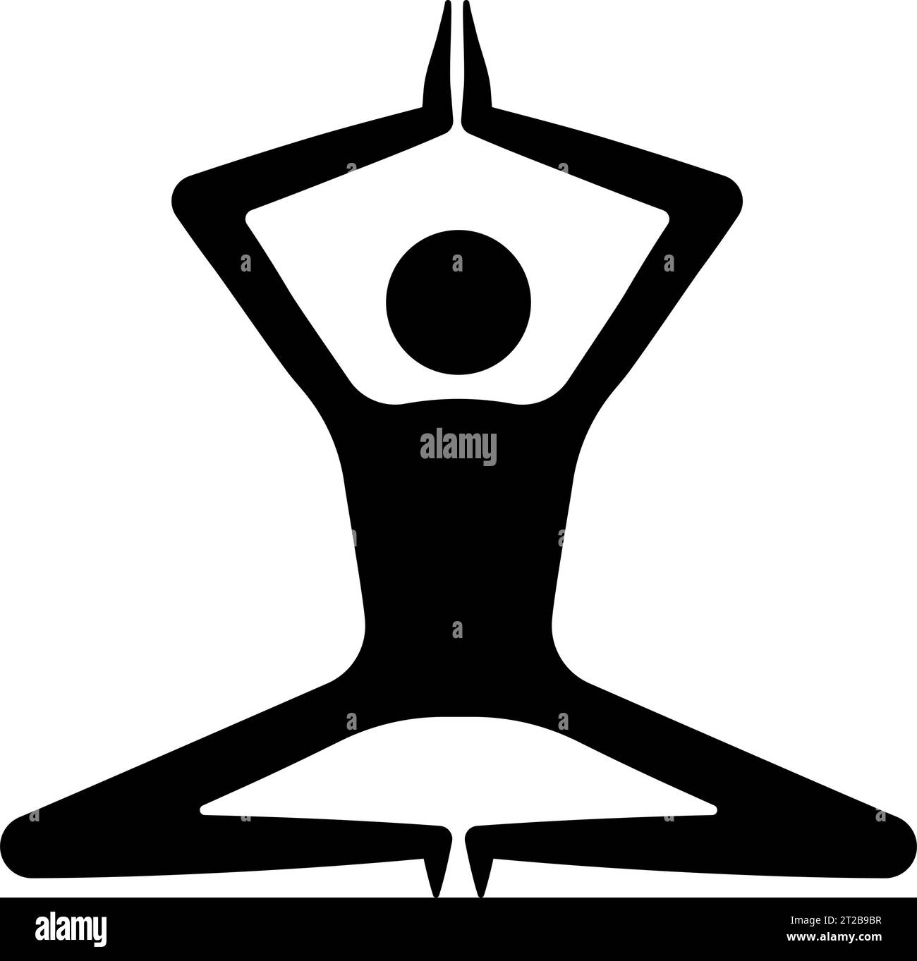 Symbole de l'icône de pose de yoga humain. illustration vectorielle Illustration de Vecteur