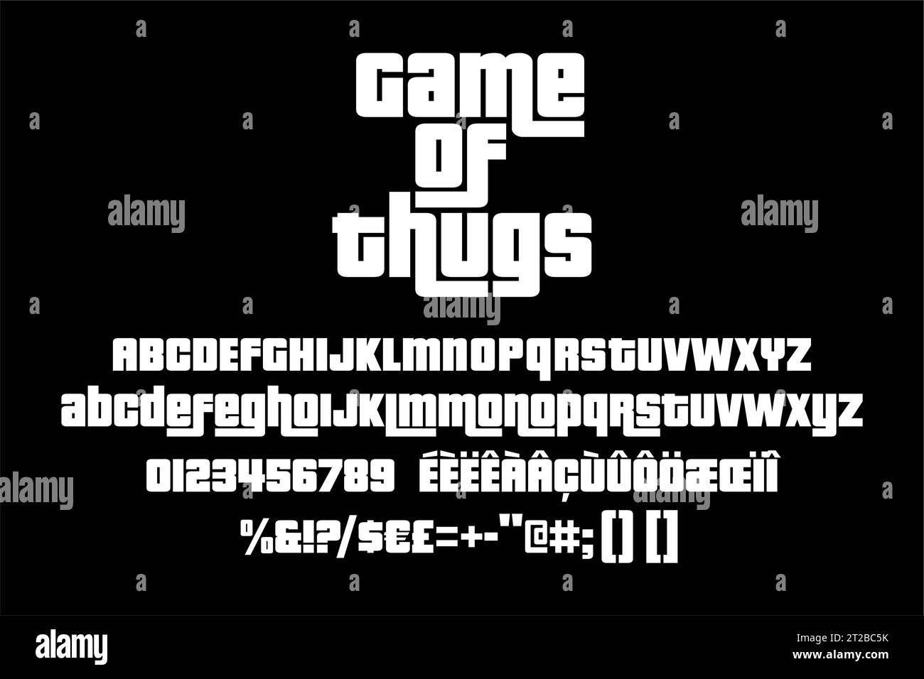 Les voyous ont leur propre alphabet Illustration de Vecteur