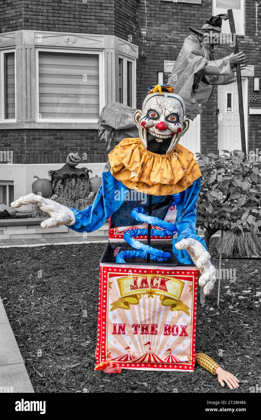 Décoration Jack-in-the-Box pour Halloween Banque D'Images