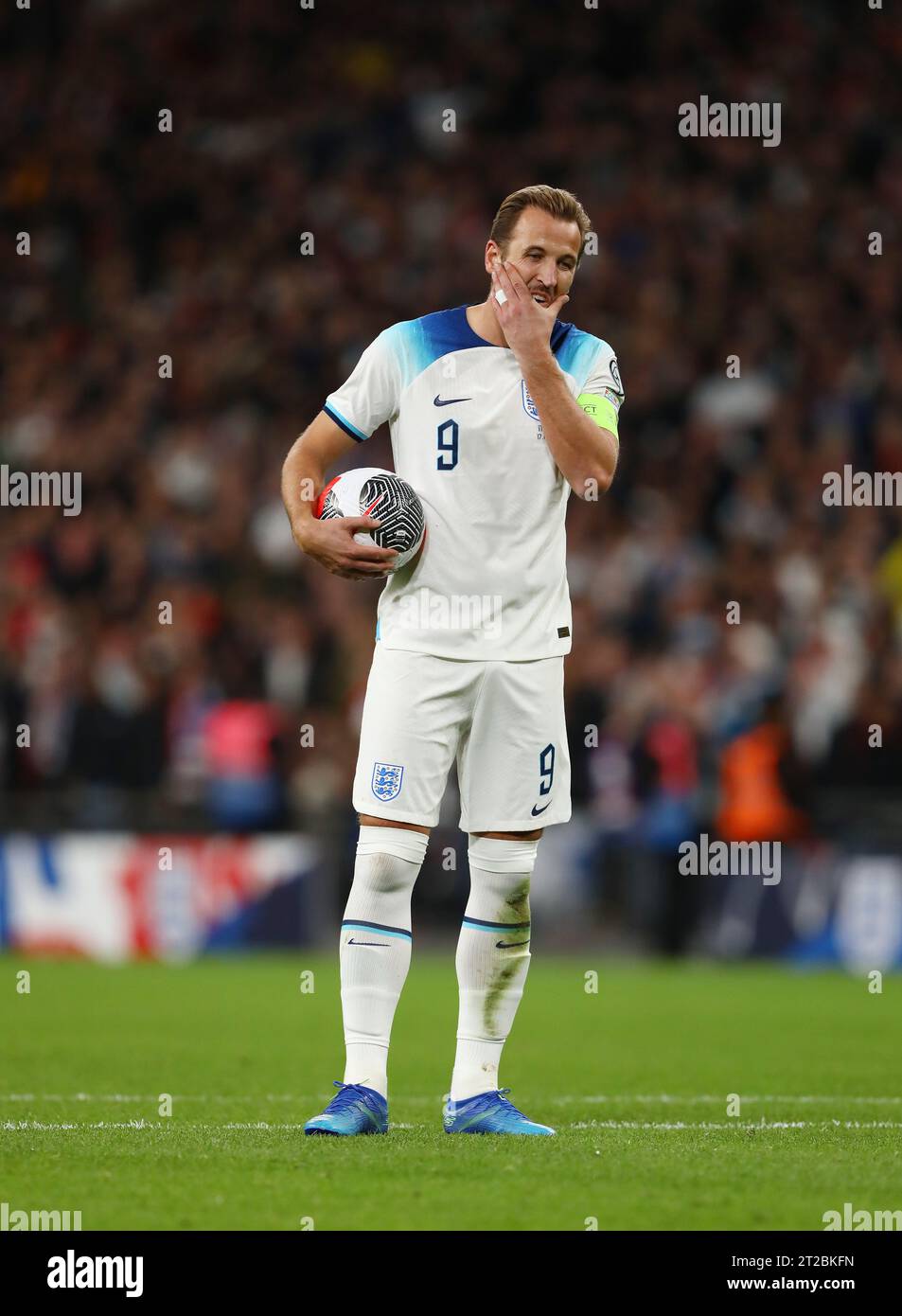 Harry Kane d'Angleterre - Angleterre contre Italie, UEFA EURO 2024 qualifier Group C, Wembley Stadium, Londres, Royaume-Uni - 17 octobre 2023. Banque D'Images
