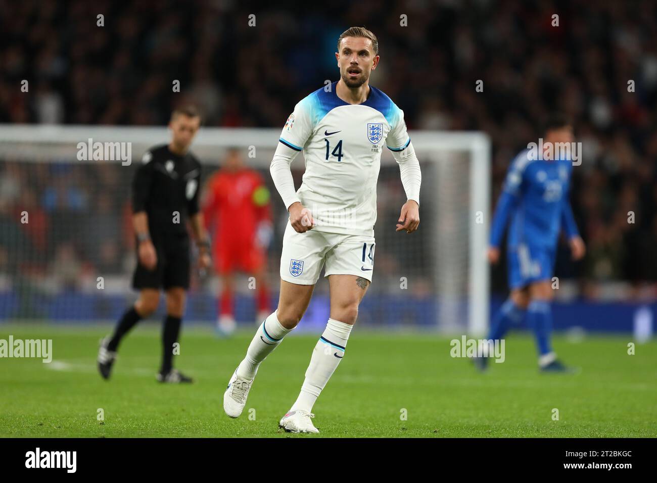 Jordan Henderson of England - England v Italy, UEFA EURO 2024 qualification Group C, Wembley Stadium, Londres, UK - 17 octobre 2023. Banque D'Images