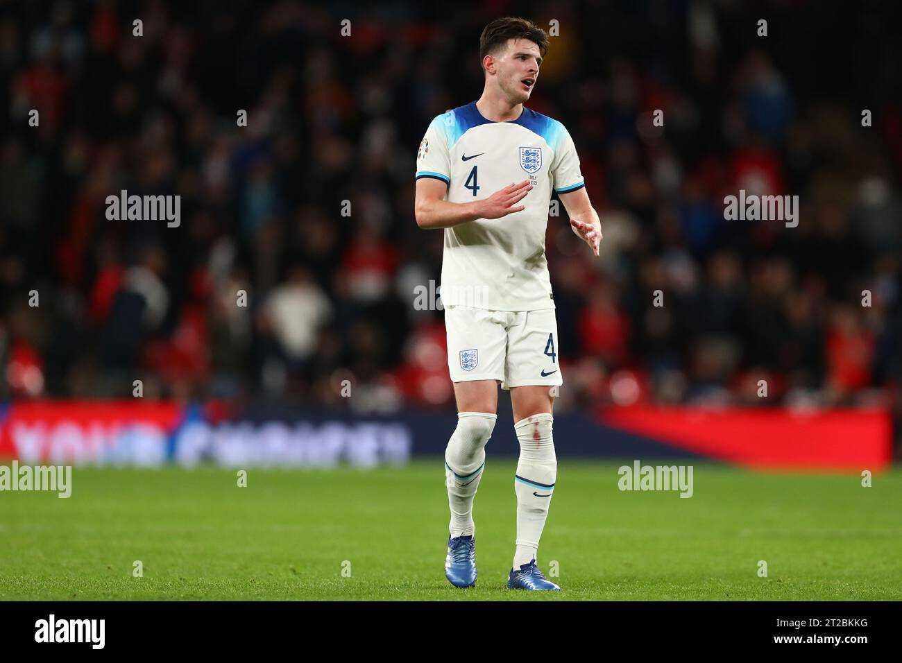 Declan Rice of England - Angleterre contre Italie, UEFA EURO 2024 qualifier Group C, Wembley Stadium, Londres, Royaume-Uni - 17 octobre 2023. Banque D'Images