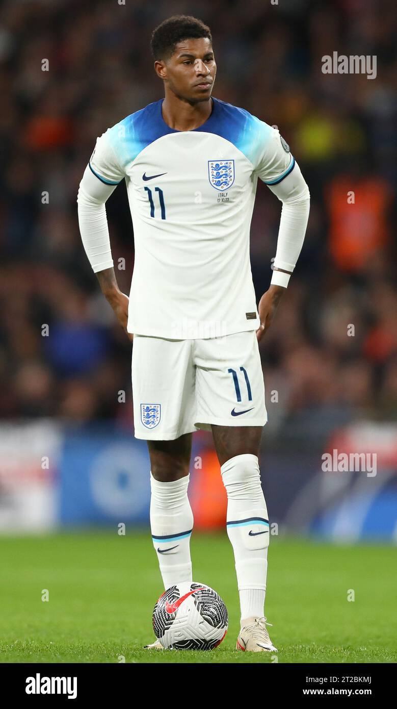Marcus Rashford d'Angleterre - Angleterre contre Italie, UEFA EURO 2024 qualifier Group C, Wembley Stadium, Londres, Royaume-Uni - 17 octobre 2023. Banque D'Images