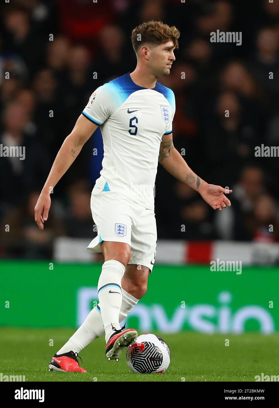 John Stones of England - Angleterre contre Italie, UEFA EURO 2024 qualifier Group C, Wembley Stadium, Londres, Royaume-Uni - 17 octobre 2023. Banque D'Images