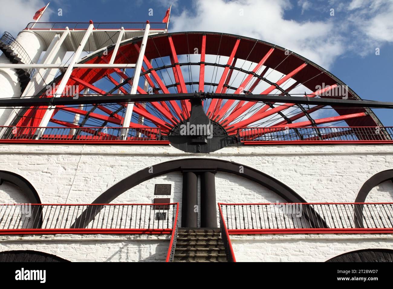 The Great Laxey Wheel (Lady Isabella), Laxey, Île de Man Banque D'Images