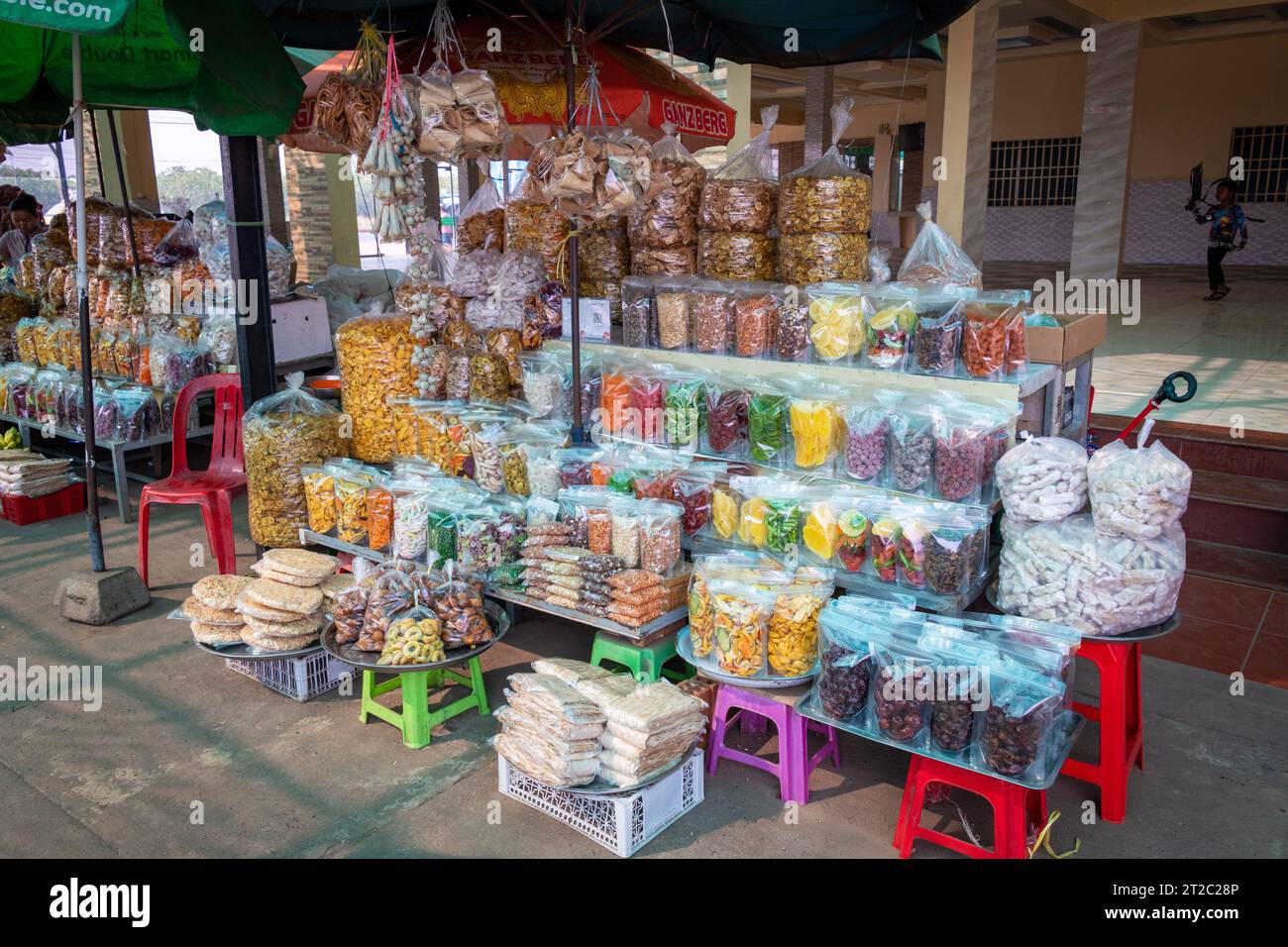 Spider Market à Skun, Cambodge Banque D'Images
