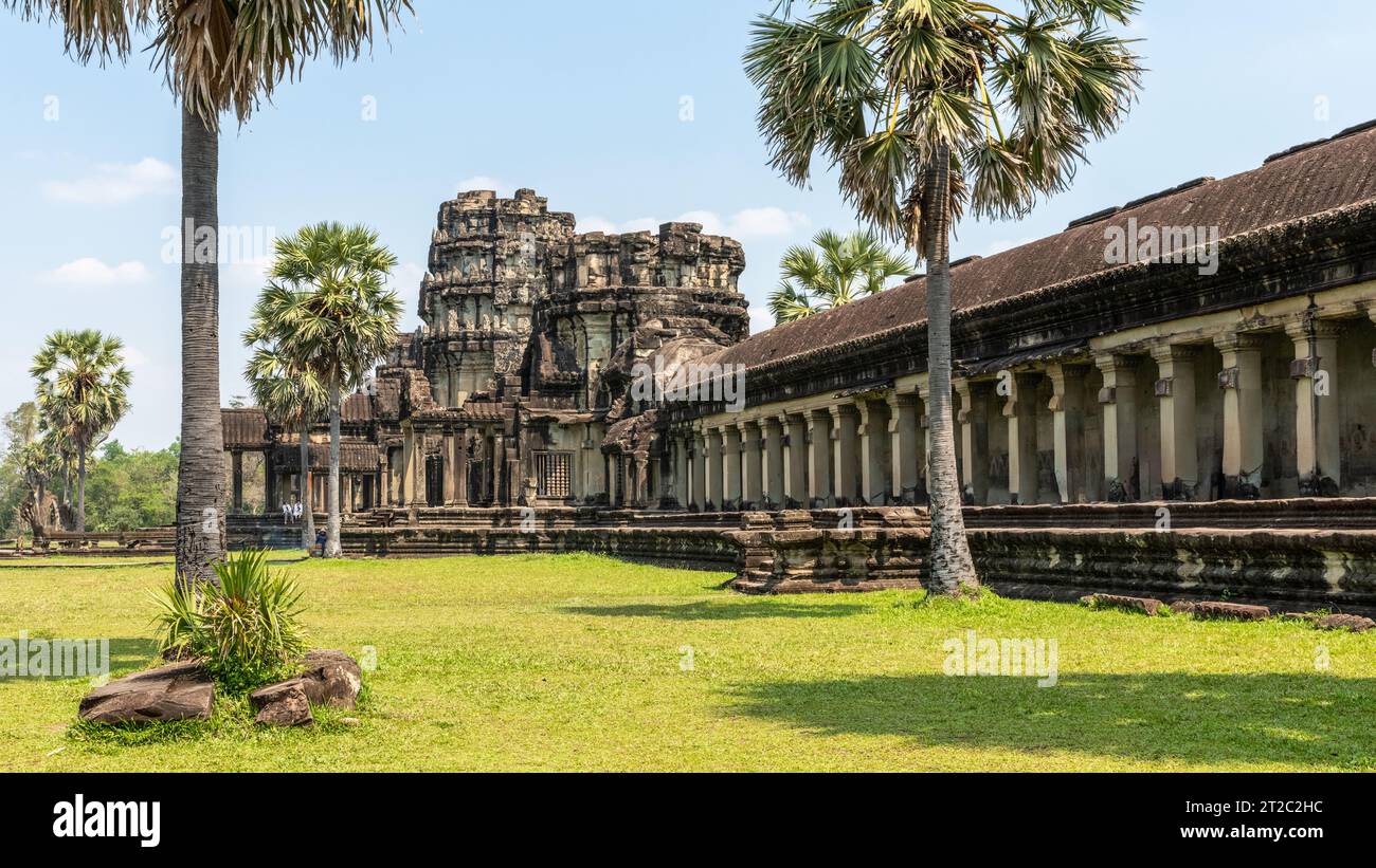 Le temple d'Angkor Wat, Siem Reap, Cambodge Banque D'Images
