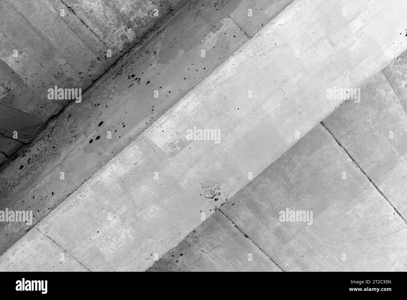 Construction de plafond en béton avec poutre, fond intérieur industriel abstrait Banque D'Images