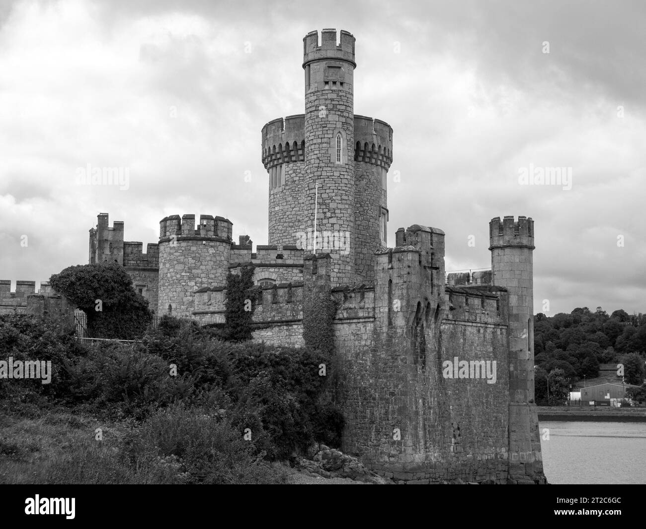 Ancienne tour de château celtique, château de Blackrock en Irlande. Forteresse de l'observatoire BlackRock Banque D'Images