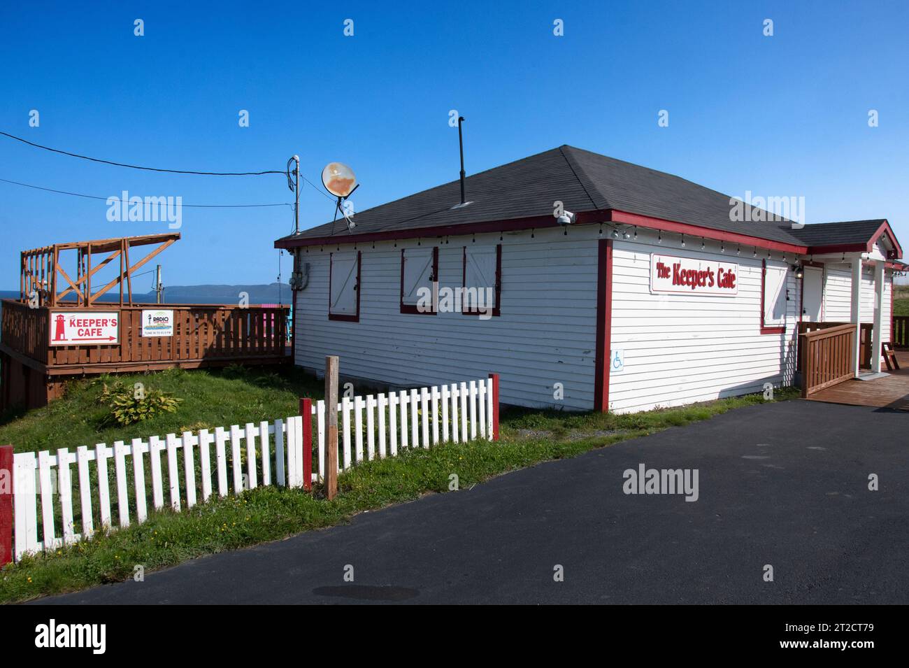 Keeper's Cafe fermé pour la saison sur Bell Island, Terre-Neuve-et-Labrador, Canada Banque D'Images