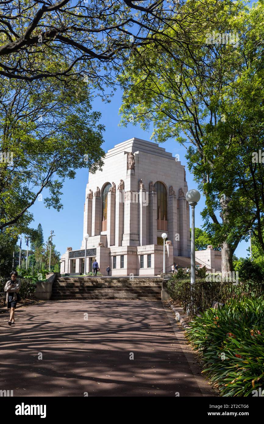 Le mémorial ANZAC à Hyde Park Sydney, en souvenir des corps d'armée australiens et néo-zélandais qui ont donné leur vie dans un conflit militaire Banque D'Images