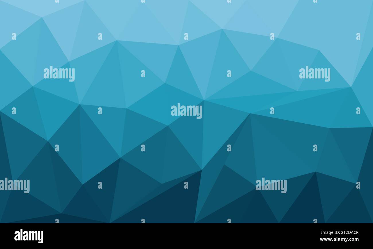 Dégradé géométrique sur fond bleu avec polygone triangulaire. Modèle de vecteur de conception de motif en poly basse abstraite moderne. Illustration de Vecteur