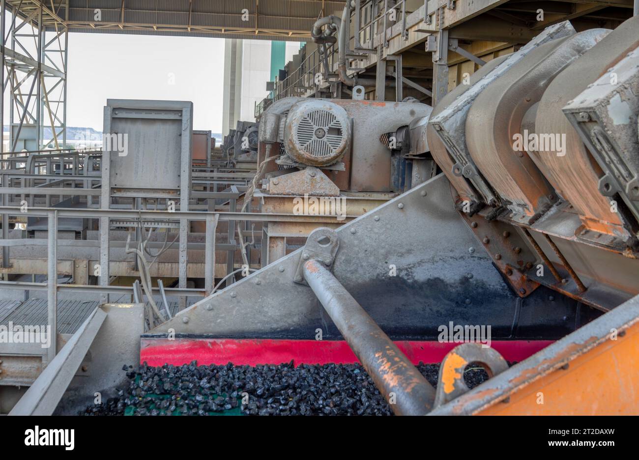 mine de diamants à ciel ouvert, concasseur pour kimberlite pour extraire les diamants Banque D'Images