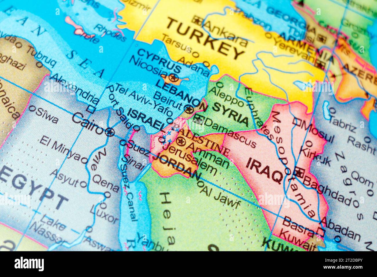 Pays du moyen-Orient Israël, Palestine, Gaza en gros plan. Banque D'Images