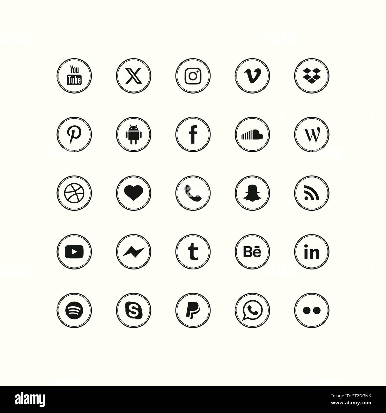 logos de médias sociaux dans un format vectoriel clair Illustration de Vecteur
