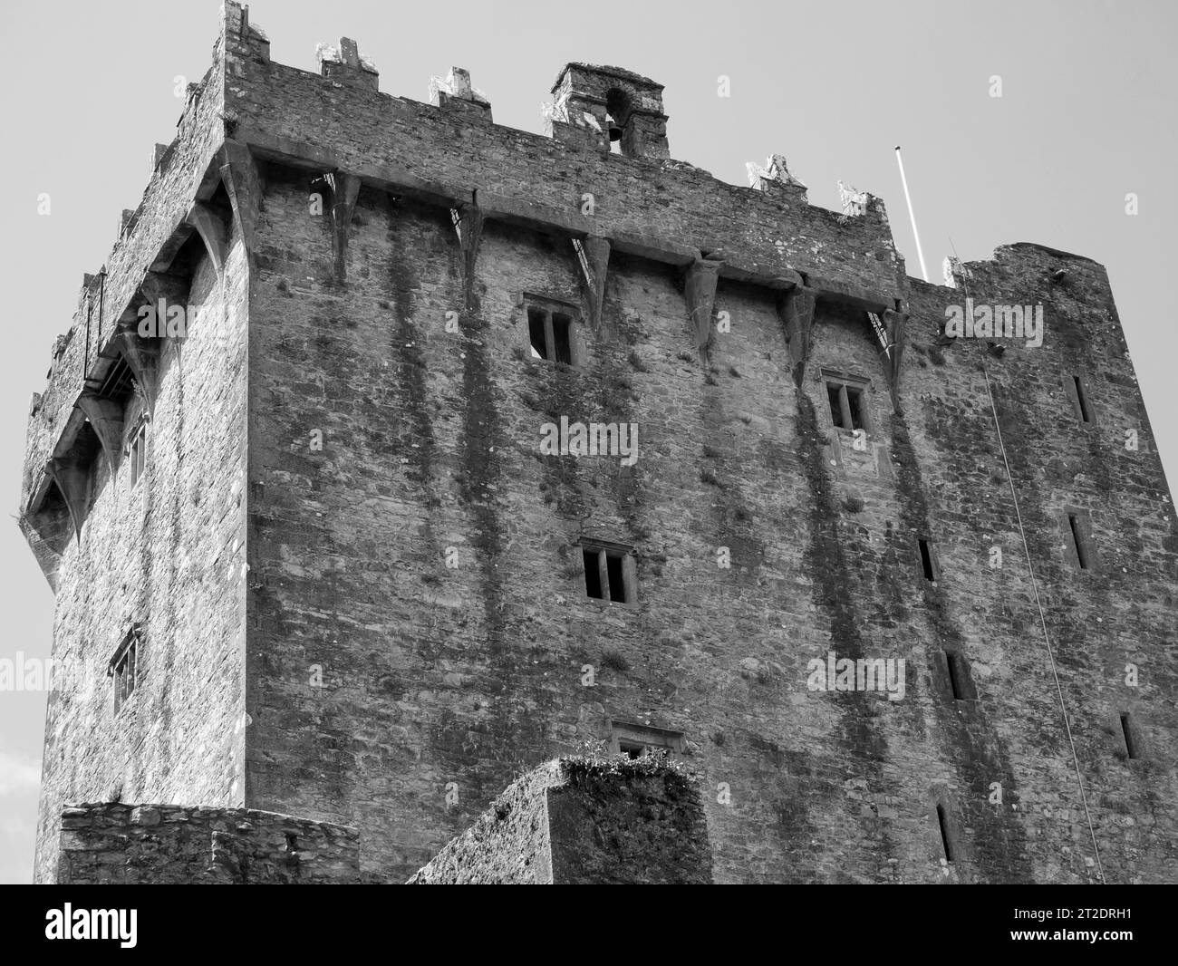 Ancienne tour du château celtique, château de Blarney en Irlande, ancienne forteresse celtique Banque D'Images