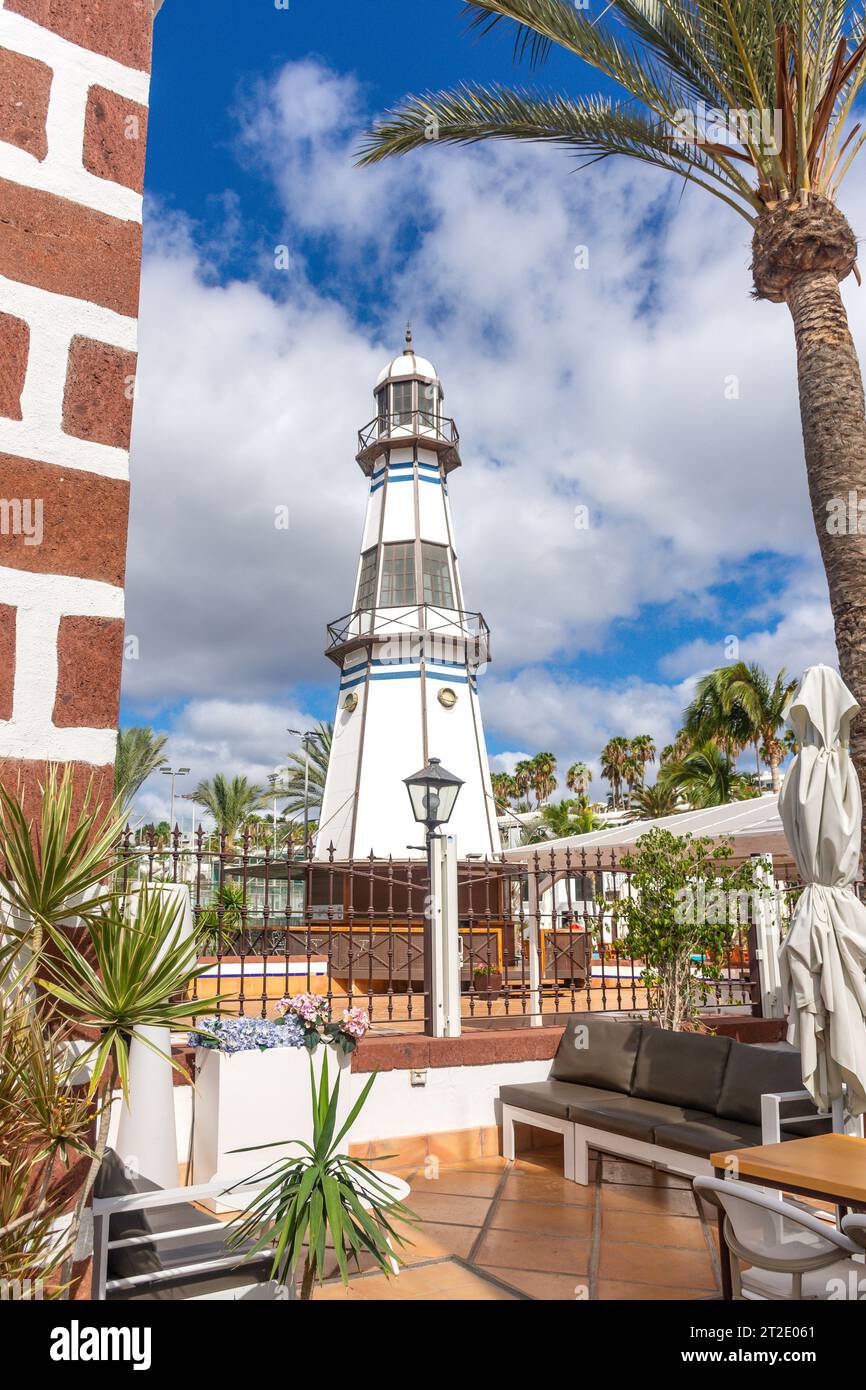 Light House Pool Bar, Calle Alegranza, Puerto del Carmen, Lanzarote, Îles Canaries, Royaume d'Espagne Banque D'Images