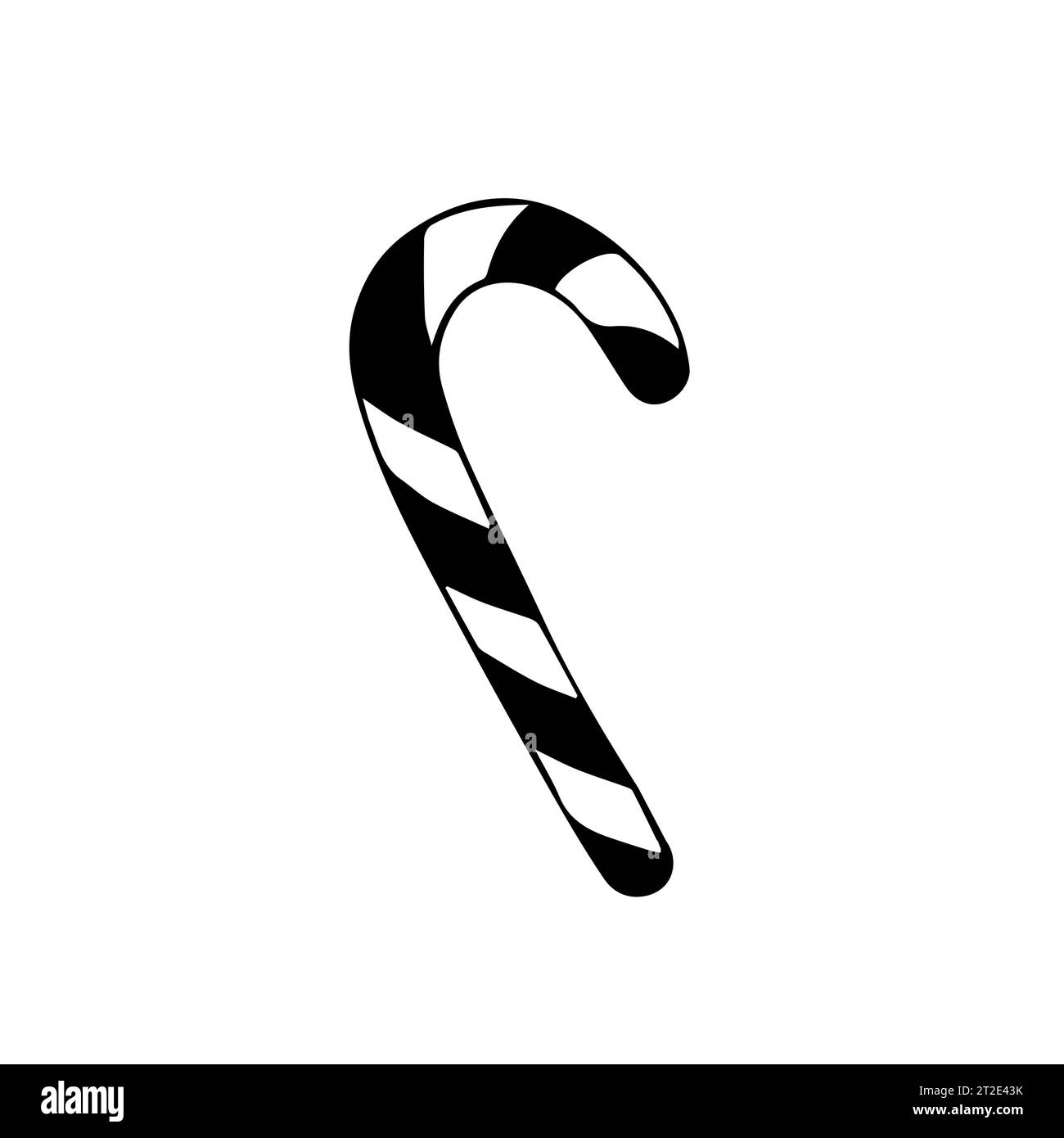 Canne à sucre de bonbons de Noël. Parfait pour les conceptions de vacances, cartes, décorations, logo. Isolé sur fond blanc.Illustration vectorielle Illustration de Vecteur