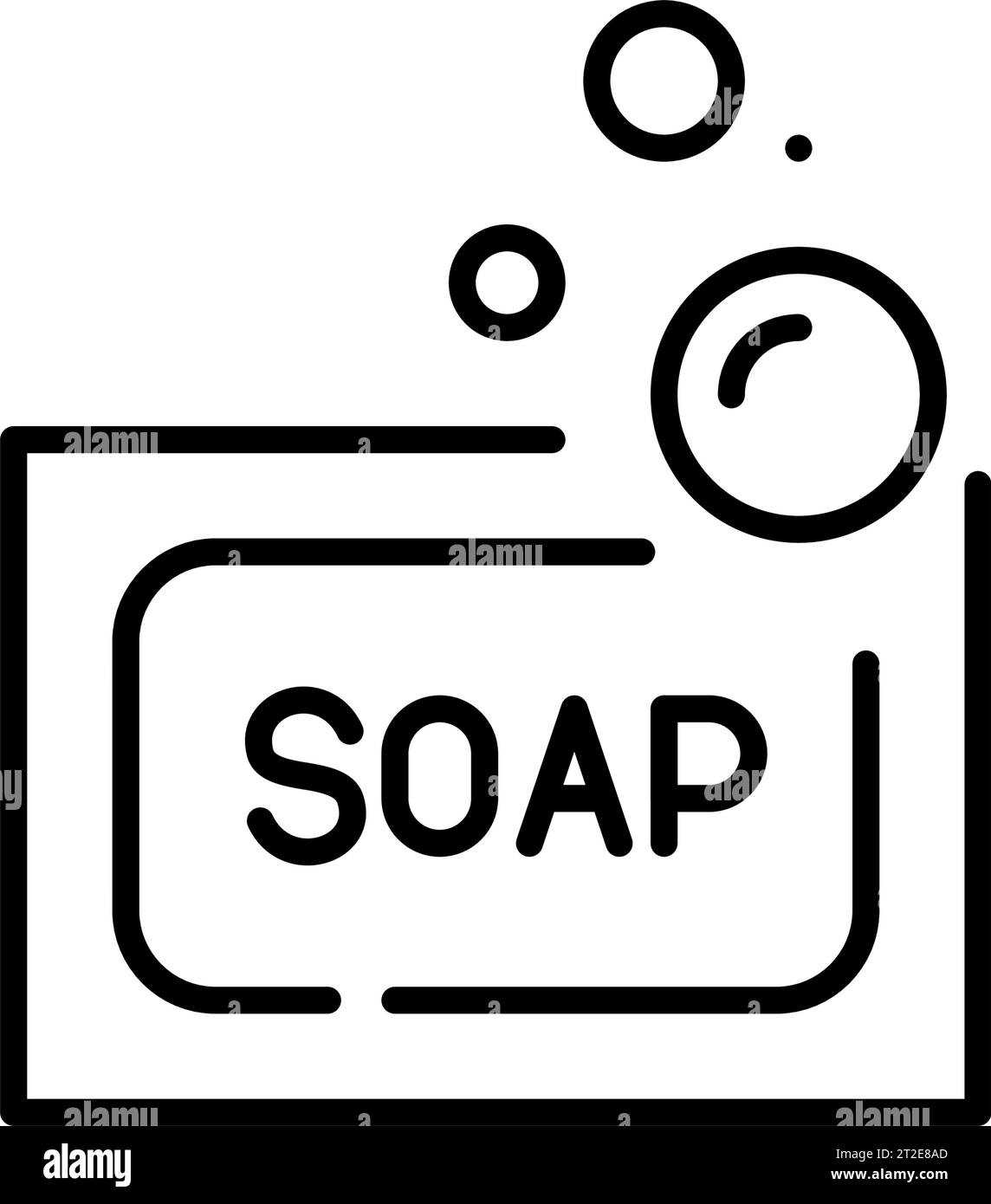 Pain de savon avec des bulles. Contour modifiable et parfait au pixel près Illustration de Vecteur