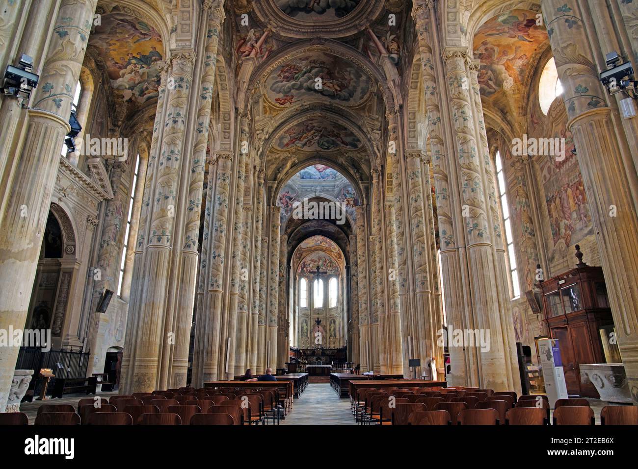 Intérieur,Dóm Santa Maria Assunta,Asti,Piemont,Italie Banque D'Images