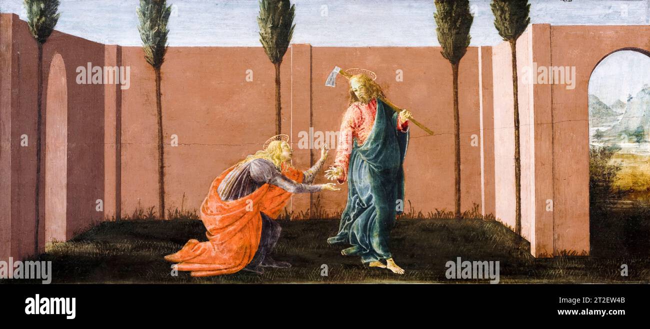 Sandro Botticelli, Noli Me Tangere, peinture à la tempera sur panneau, 1484-1491 Banque D'Images