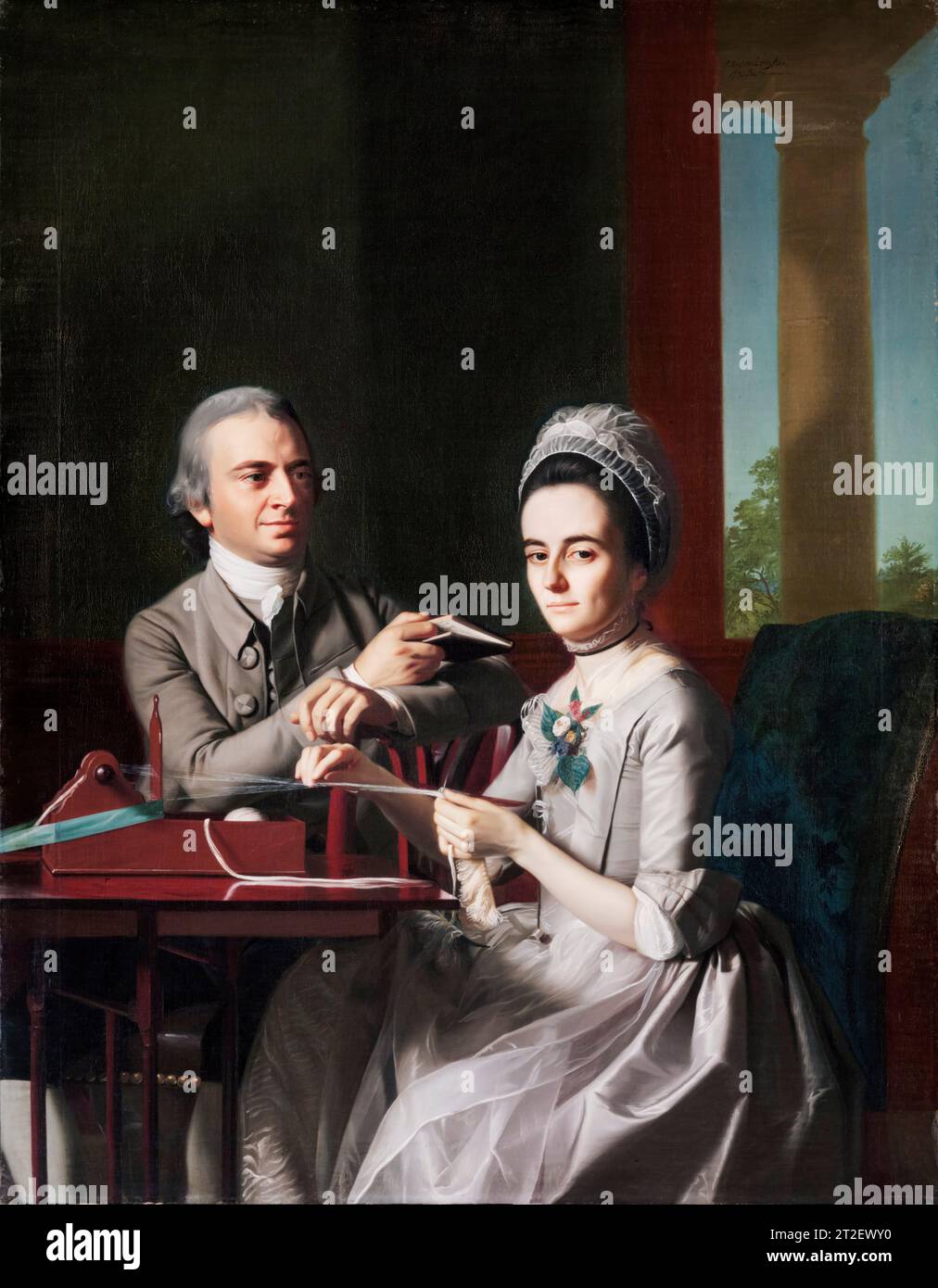 Thomas Mifflin (1744-1800), père fondateur des États-Unis, et son épouse Sarah Morris Mifflin, portrait à l'huile sur TIC-tac de John Singleton Copley, 1773 Banque D'Images