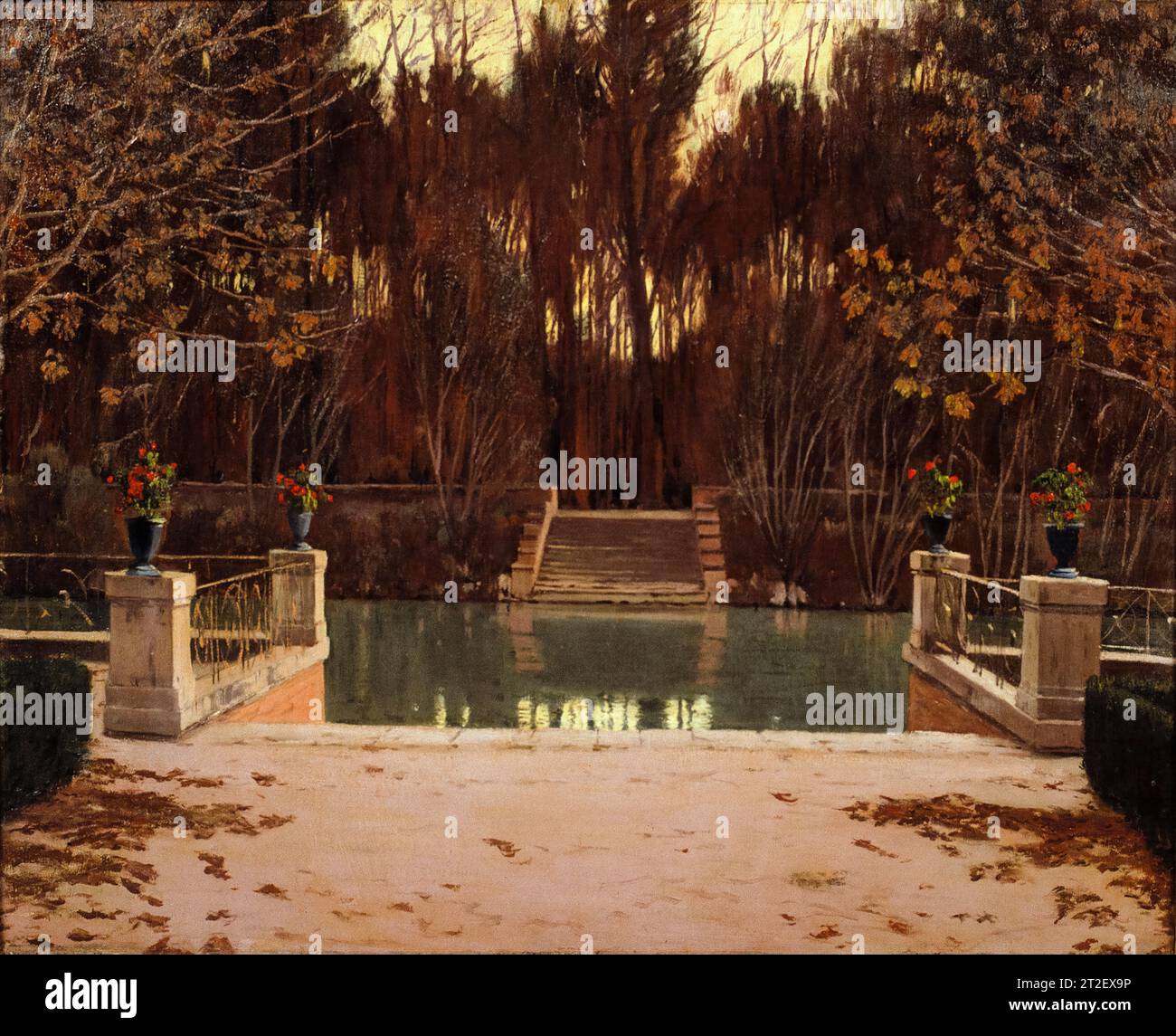 Santiago Rusinol, The Landing Stage, peinture à l'huile sur toile, 1911 Banque D'Images