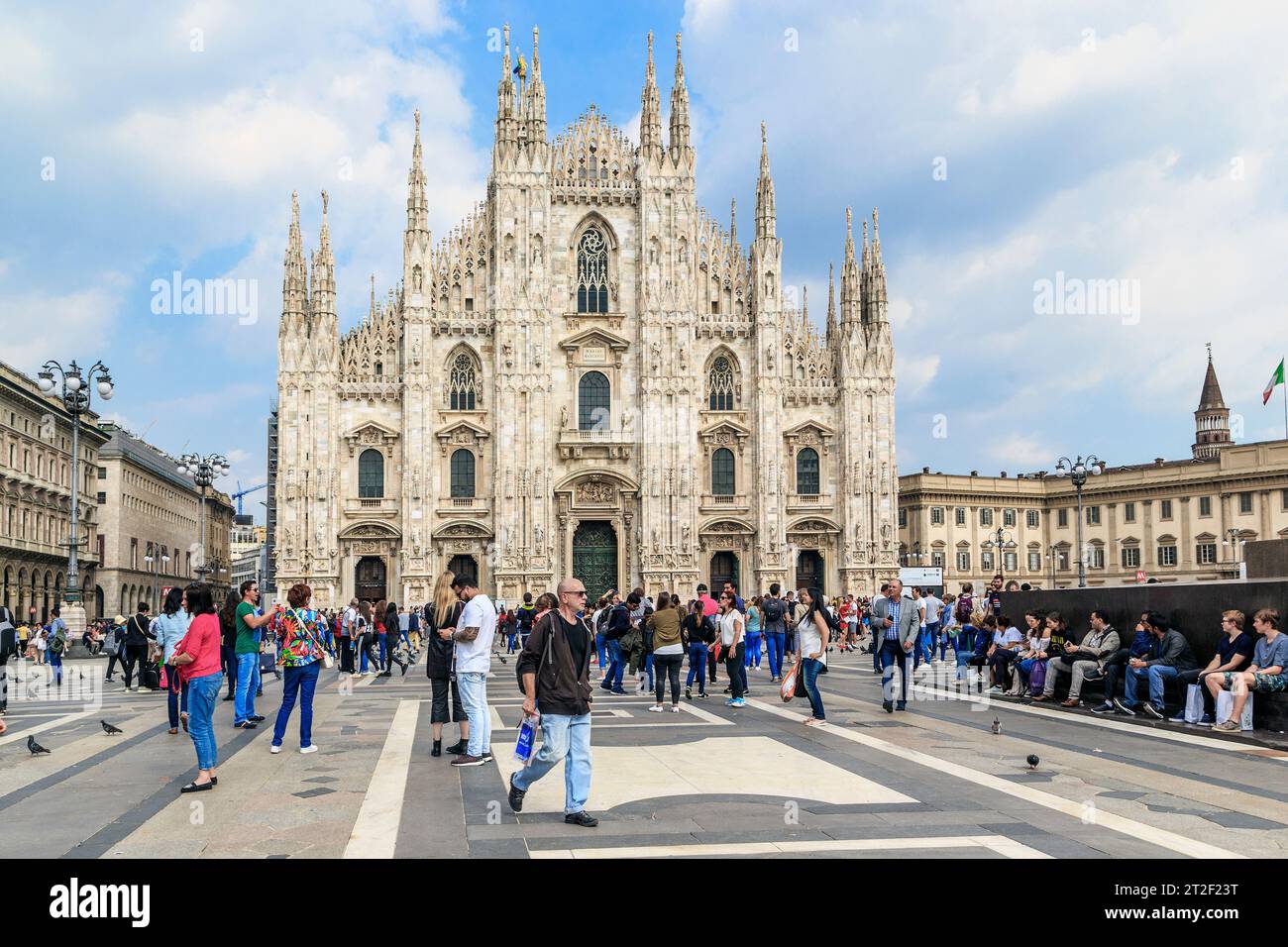 MILAN, ITALIE - 10 MAI 2018 : c'est la cathédrale de la Nativité de la Vierge Marie (Duomo). Banque D'Images