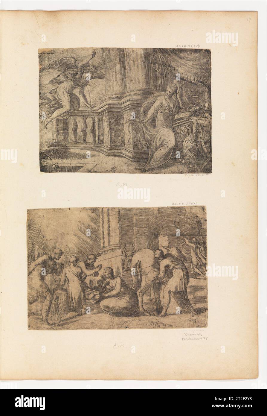 L'adoration des bergers Andrea Schiavone (Andrea Meldola) Italien ca. 1560 Banque D'Images