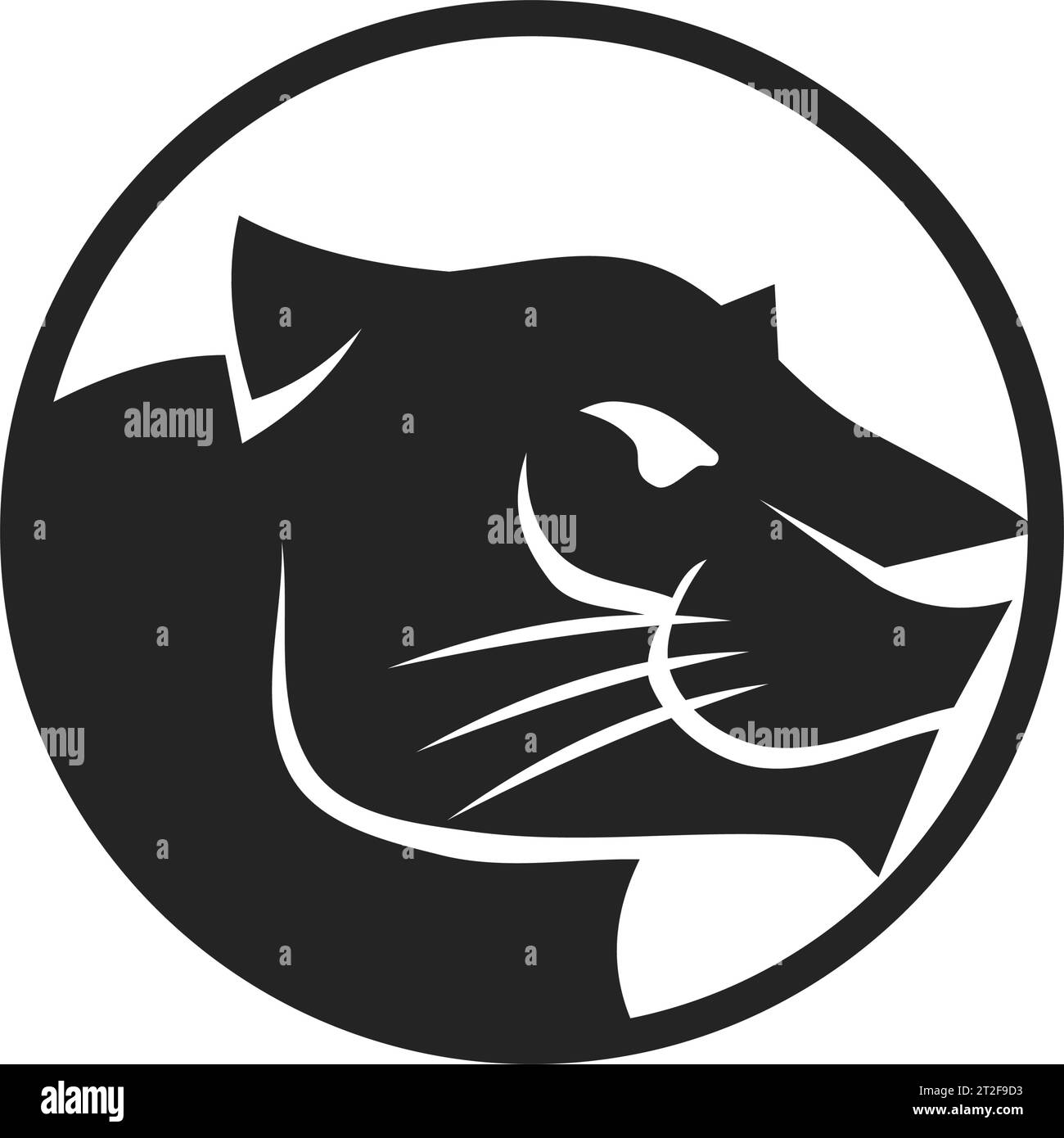 Modèle de logo panther isolé. Identité de marque. Icône graphique vectoriel abstrait Illustration de Vecteur